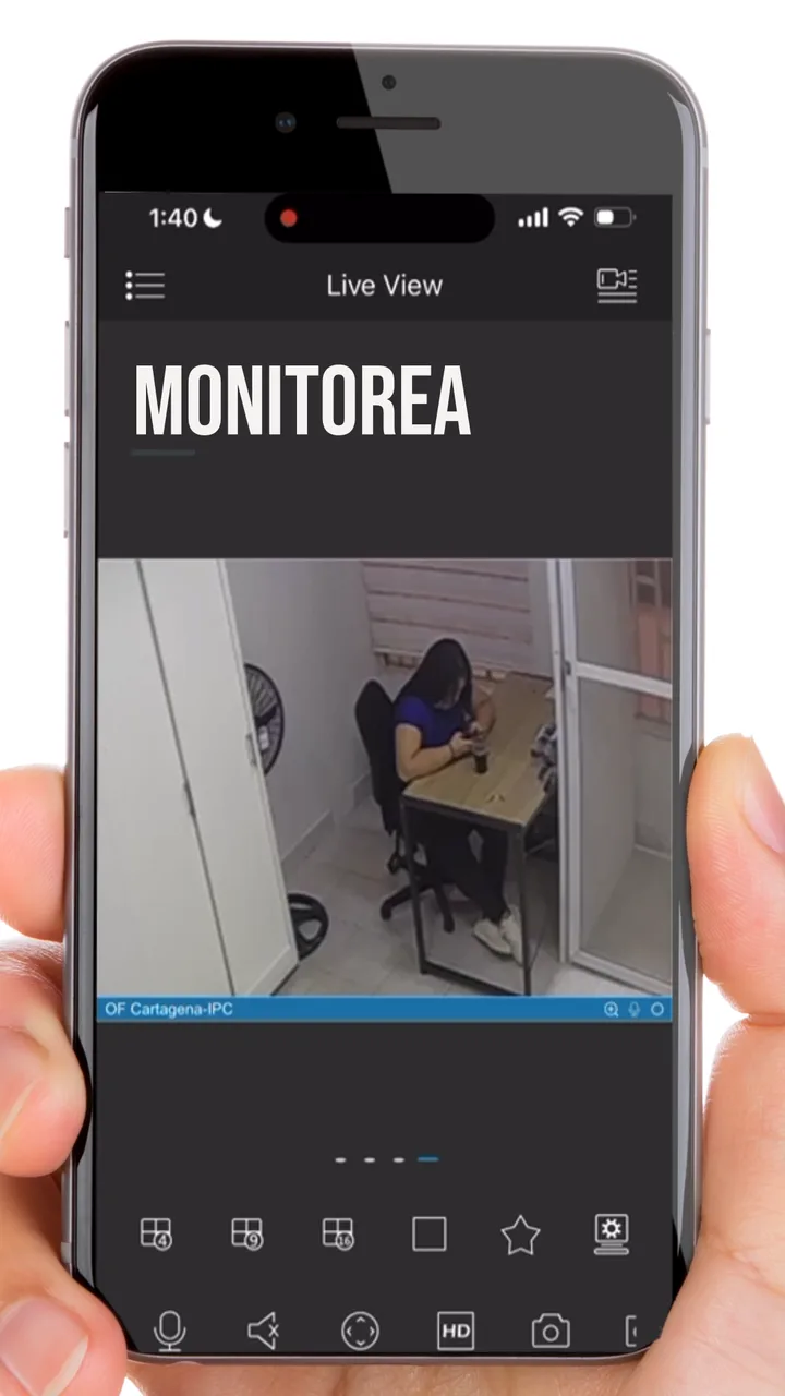 Aplicación de videovigilancia Regisview en vivo desde el celular